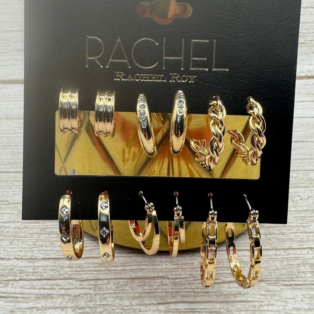 Rachel Roy earrings set of 6 pairs earrings nwt